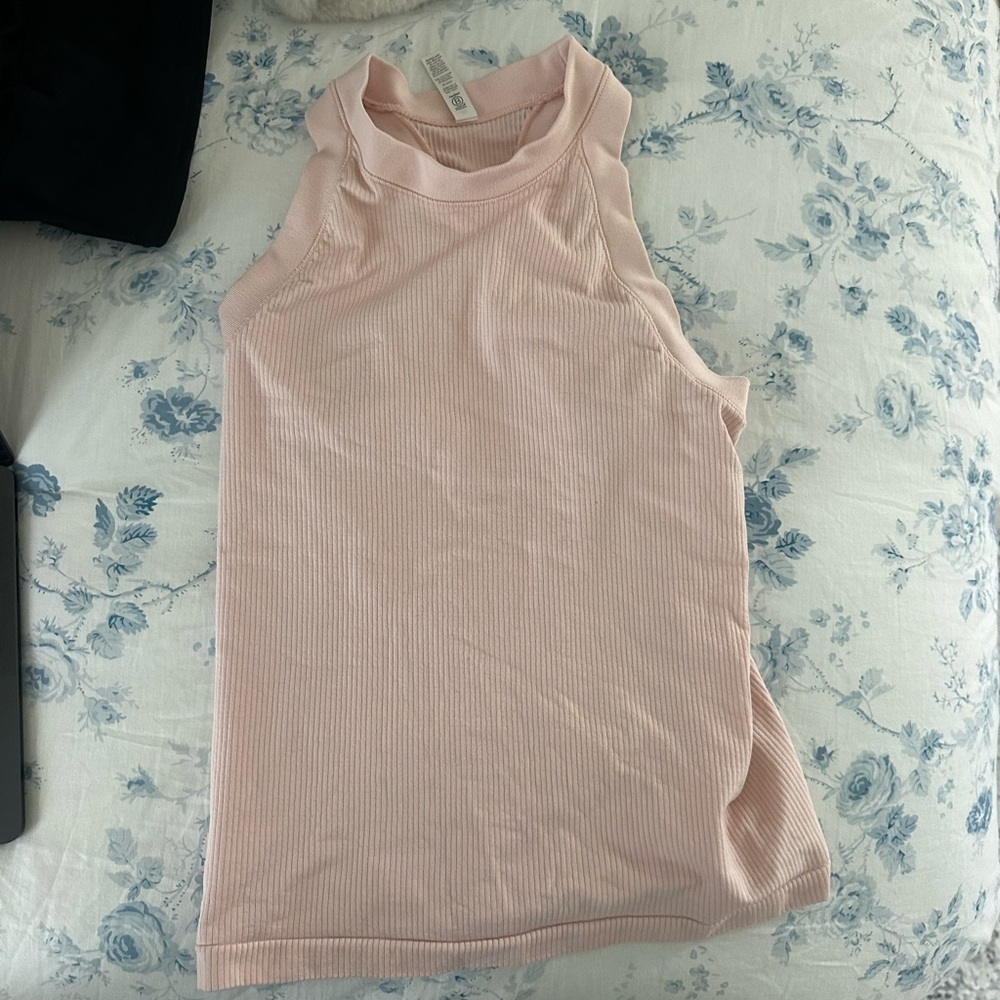 Athleta light pink razor back top size small